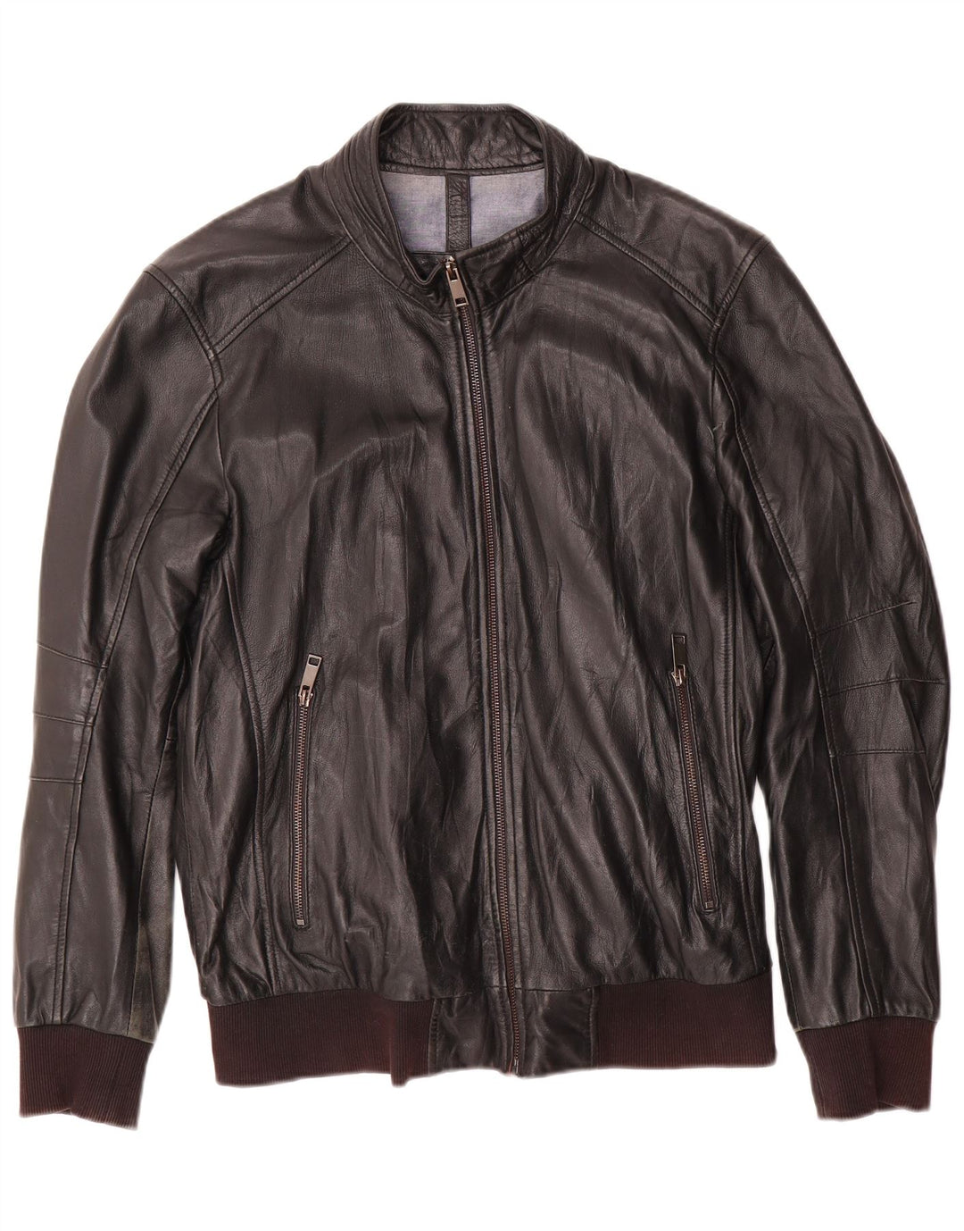 CONBIPEL Męska kurtka skórzana IT 52 duża czarna skóra