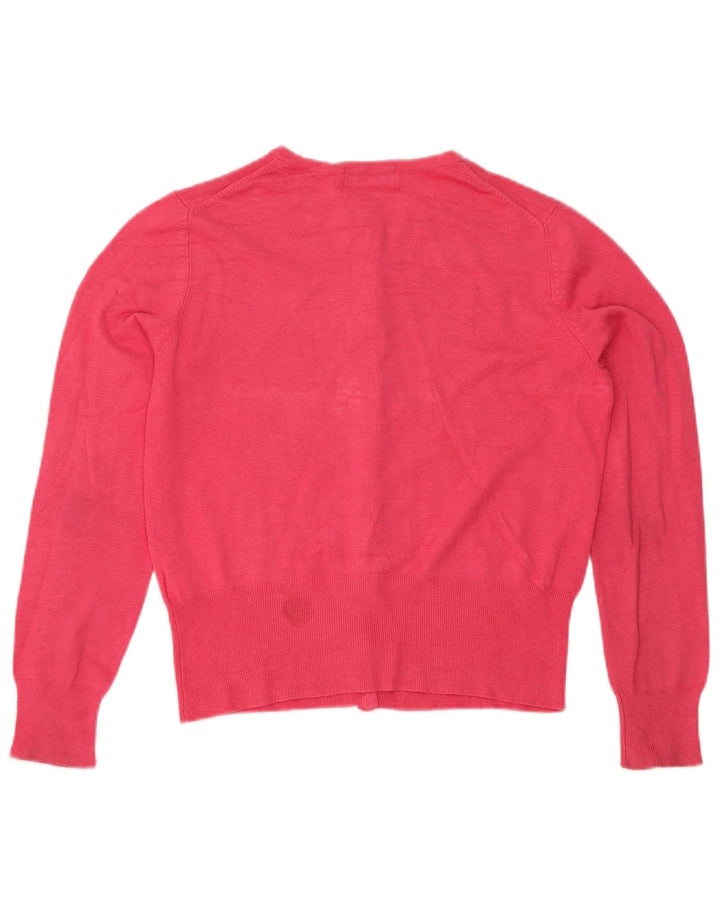 Marks & Spencer Damski sweter typu Crop Cardigan UK 14 Średnioróżowy wiskoza