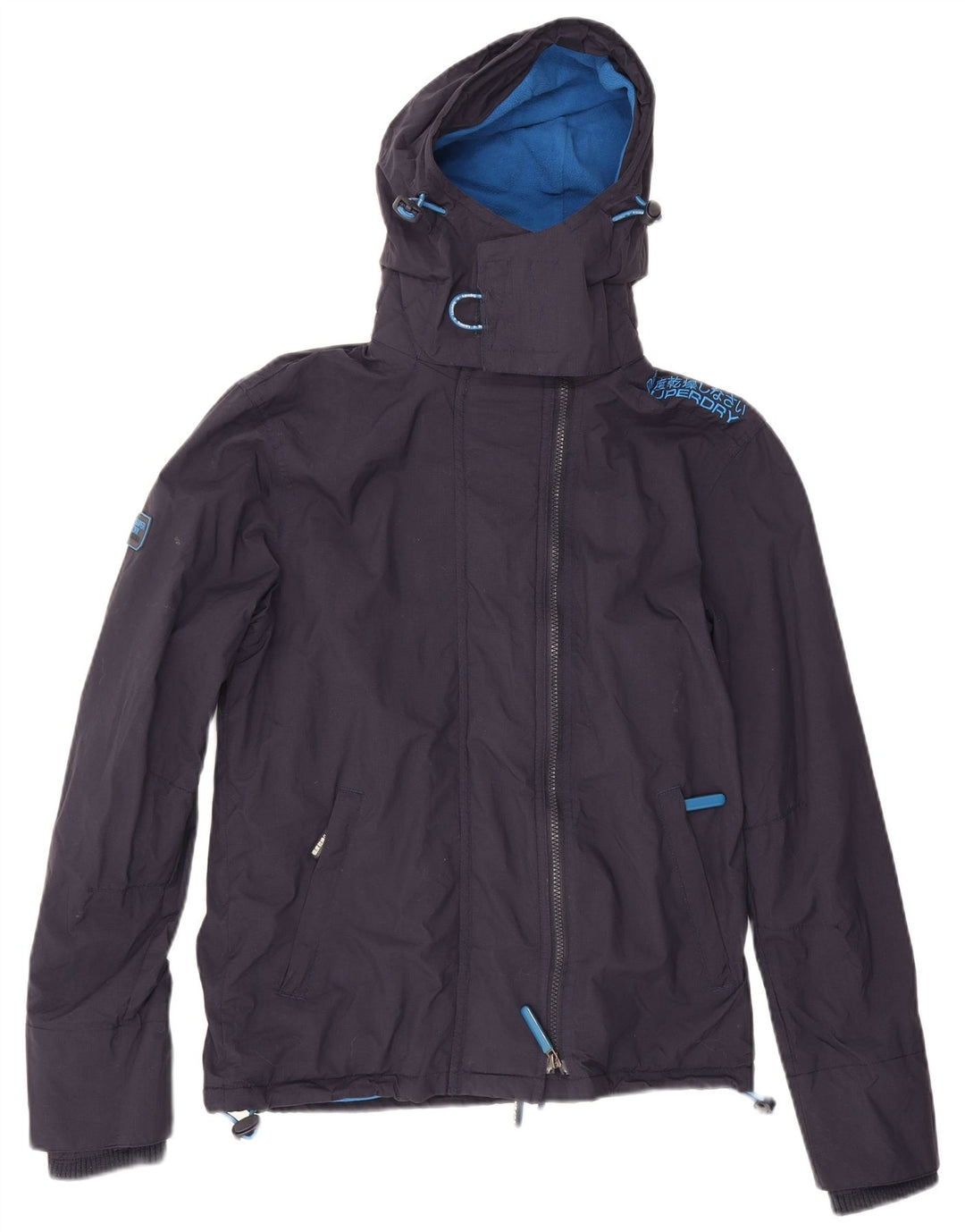 Męska kurtka wiatrówka z kapturem Superdry UK 34 XS Granatowy poliester