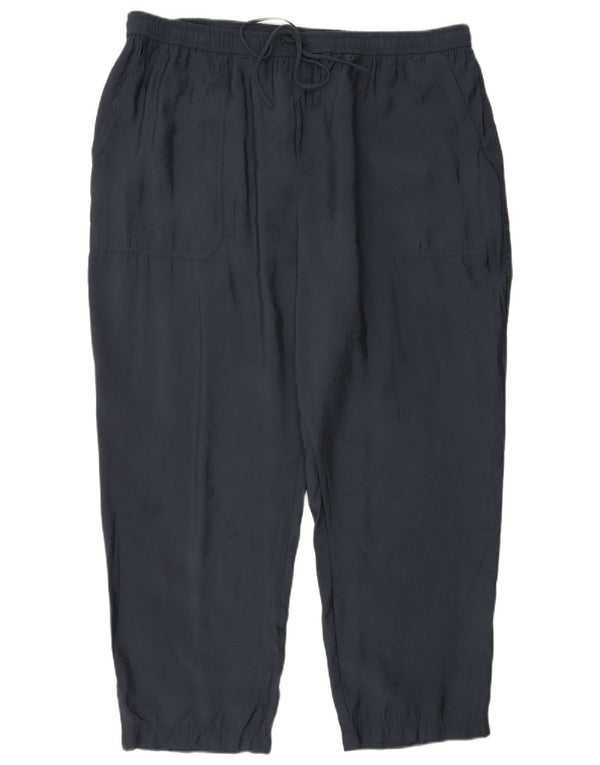 Spodnie damskie Zara o prostym kroju 2XL W34 L26 granatowe modalne