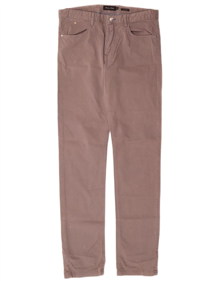 Męskie spodnie typu slim casual MASSIMO DUTTI EU 40 Medium W31 L34 Szara bawełna