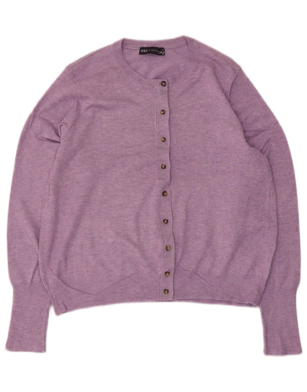 Sweter damski Marks & Spencer UK 16, duży, fioletowy, wiskoza