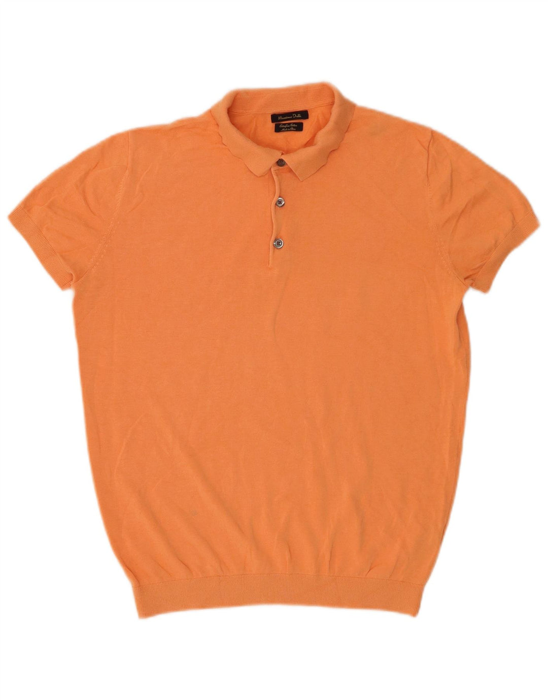 Męska koszulka polo Massimo Dutti, mała, pomarańczowa, bawełniana