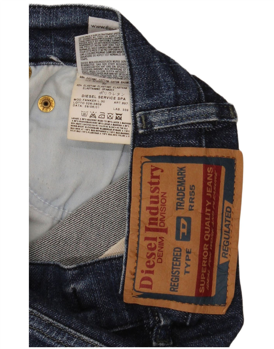 Damskie jeansy Bootcut Diesel W27 L30 Niebieskie bawełniane