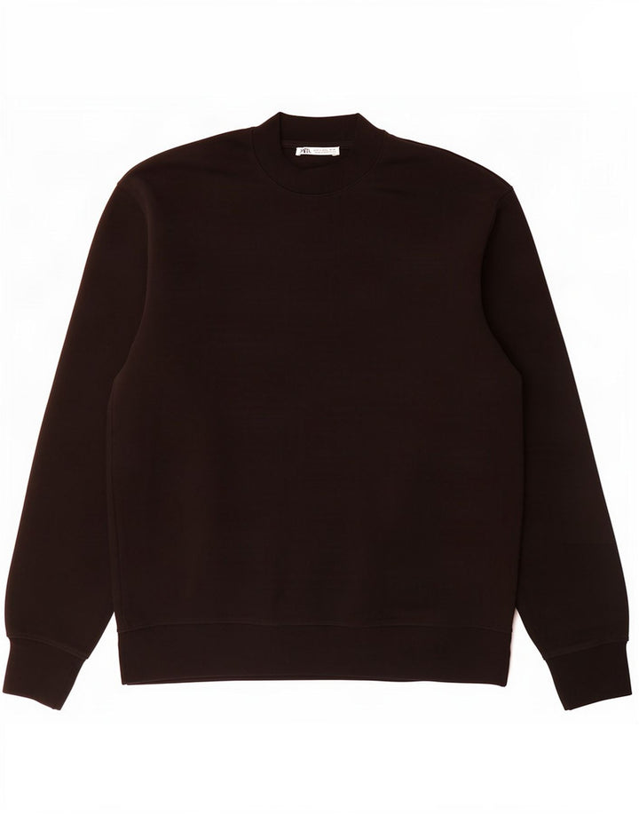 Męski sweter Zara, duży, czarny, bawełniany