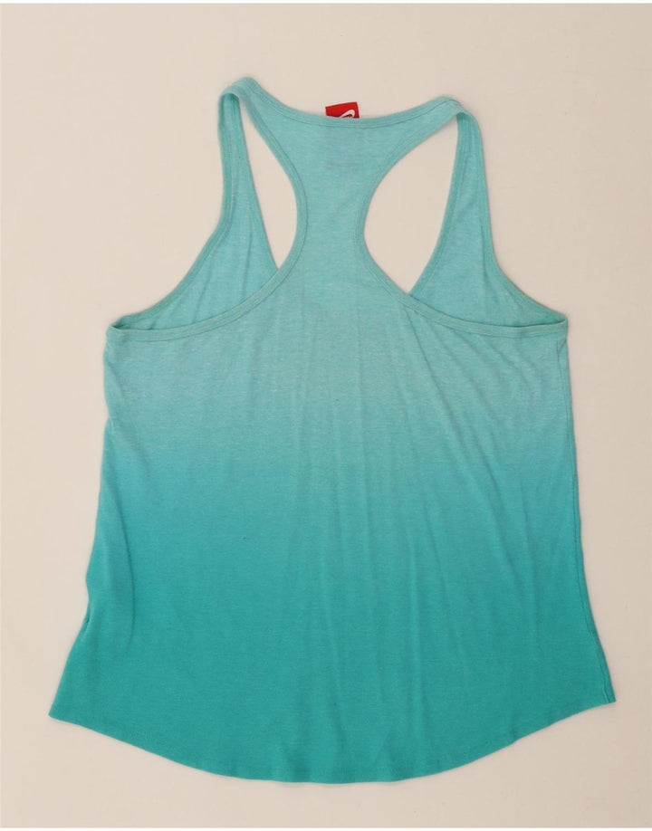 Damska koszulka z kamizelką Nike UK 14, duża, turkusowa bawełna z blokami kolorów