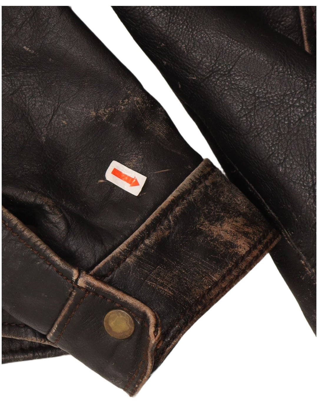 Vintage męska skórzana kurtka motocyklowa UK 36 Small Brown Biker