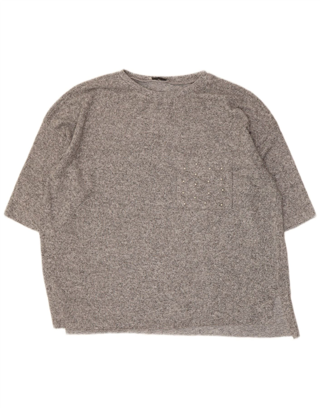 Damska koszulka oversize Zara Top UK 10 Small Grey Flecked