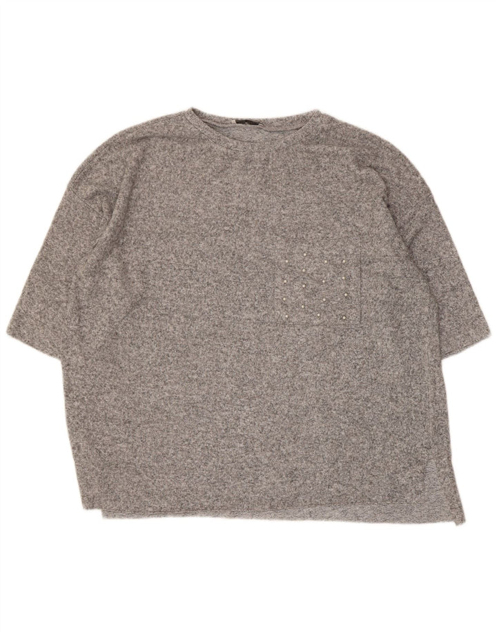 Damska koszulka oversize Zara Top UK 10 Small Grey Flecked