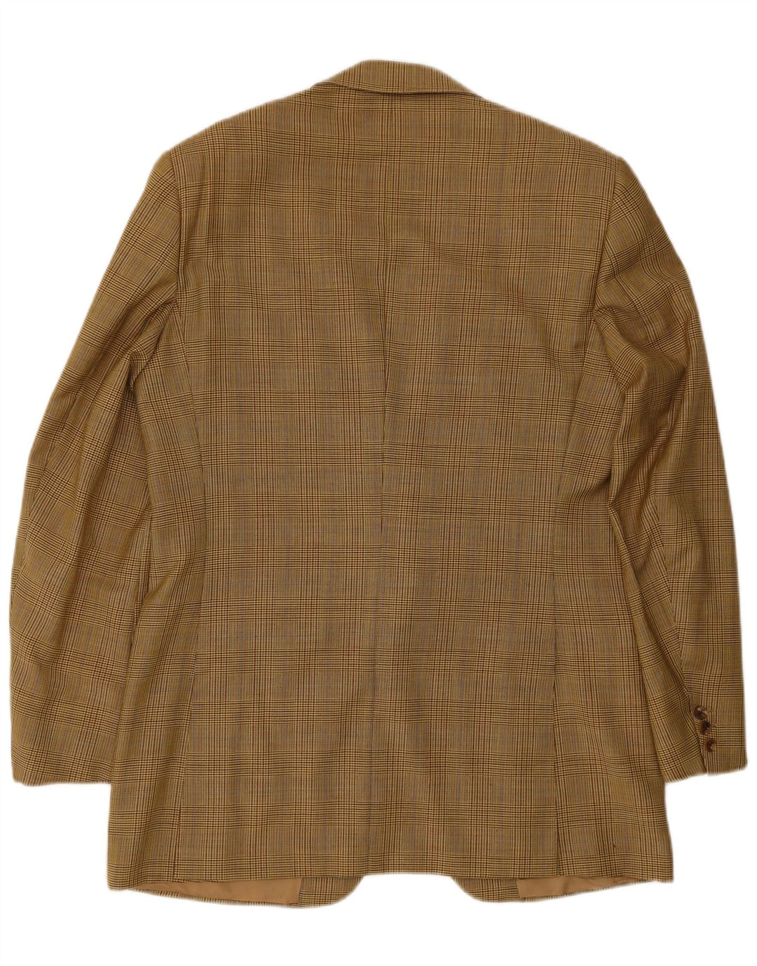 Męska marynarka zapinana na 2 guziki Gieves & Hawkes UK 42 XL, brązowa wełna w pepitkę