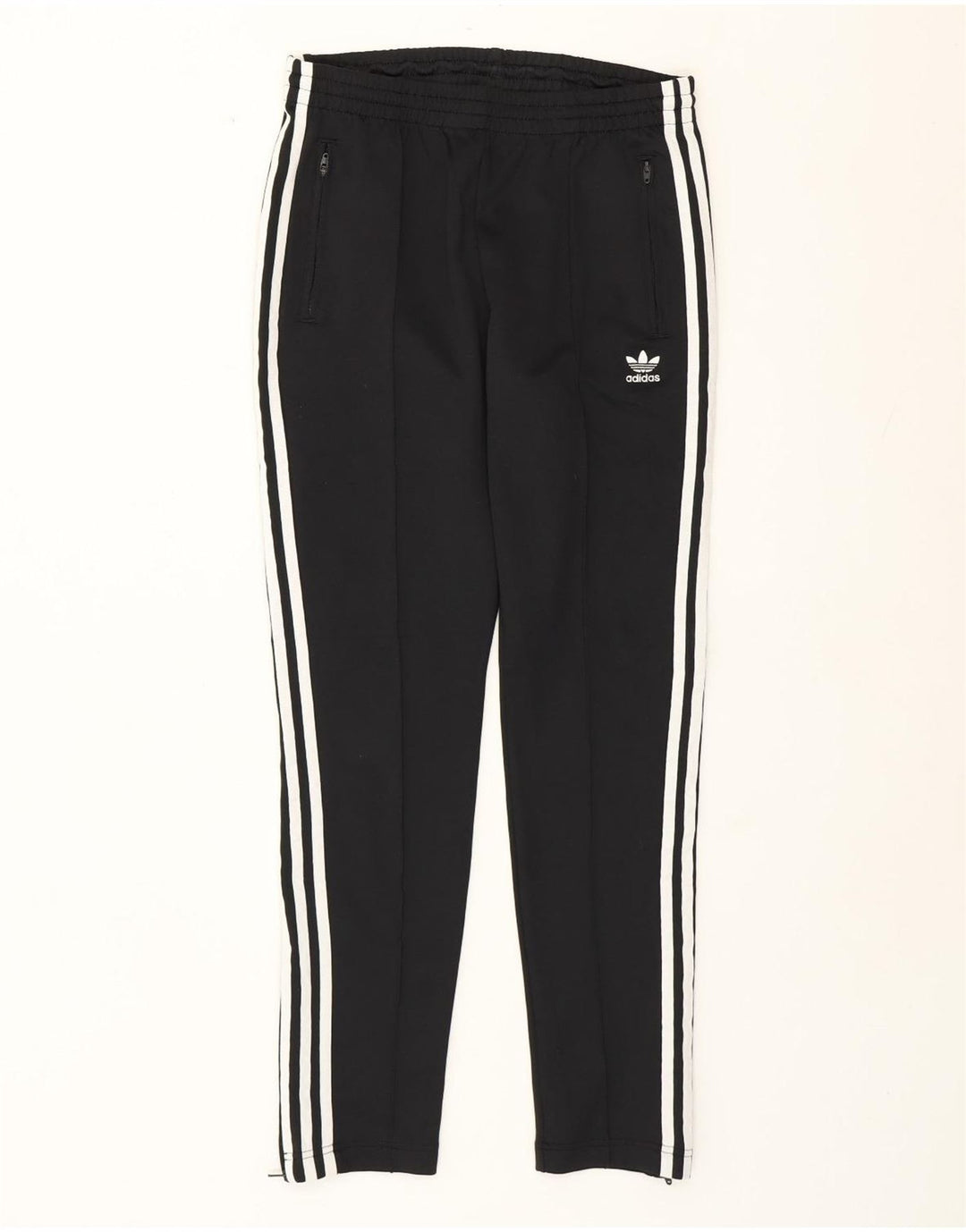 Damskie spodnie dresowe Adidas UK 12, średni czarny poliester
