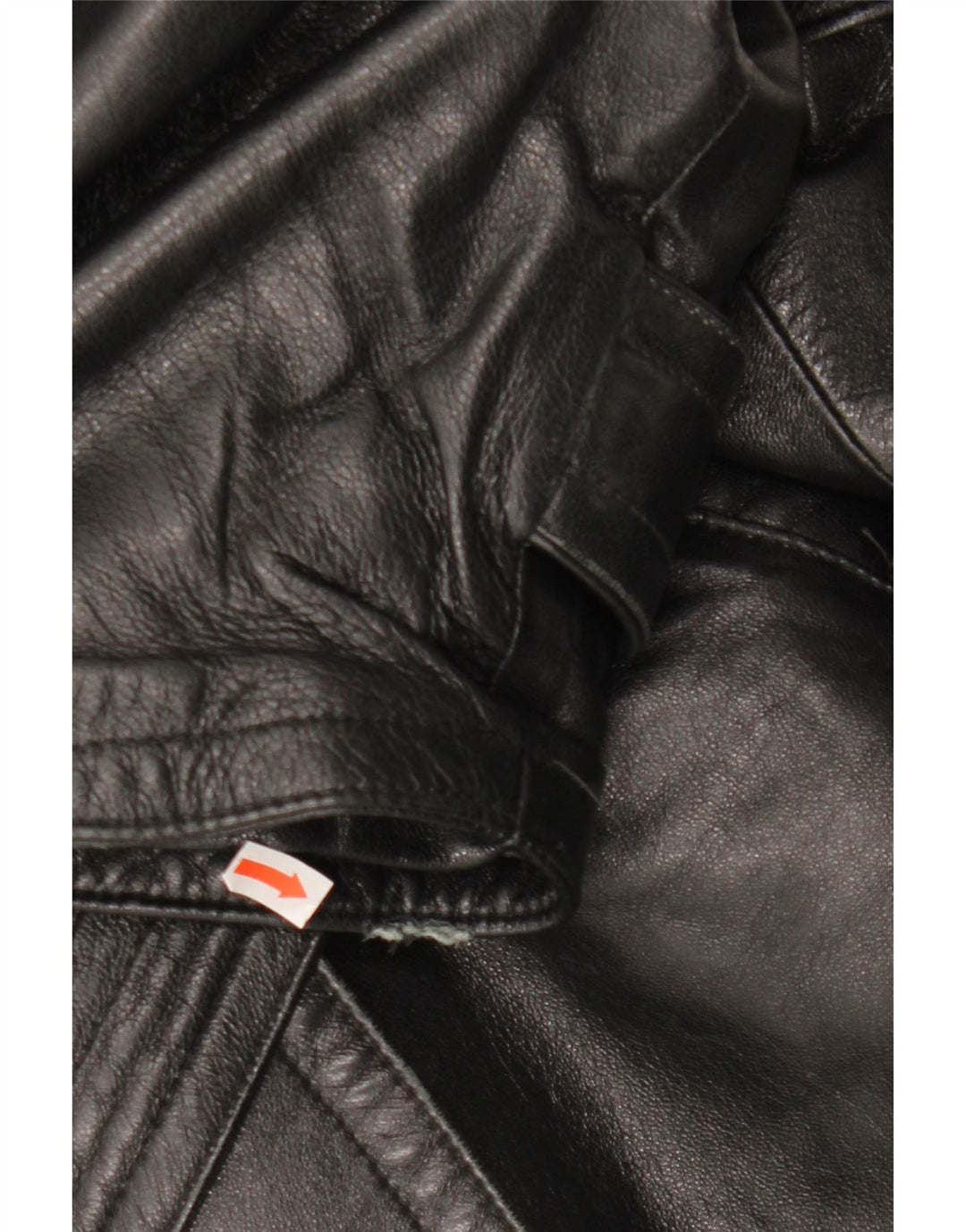 LAVORAZIONE ARTIGIANA Płaszcz damski UK 12 Średniej czarnej skóry