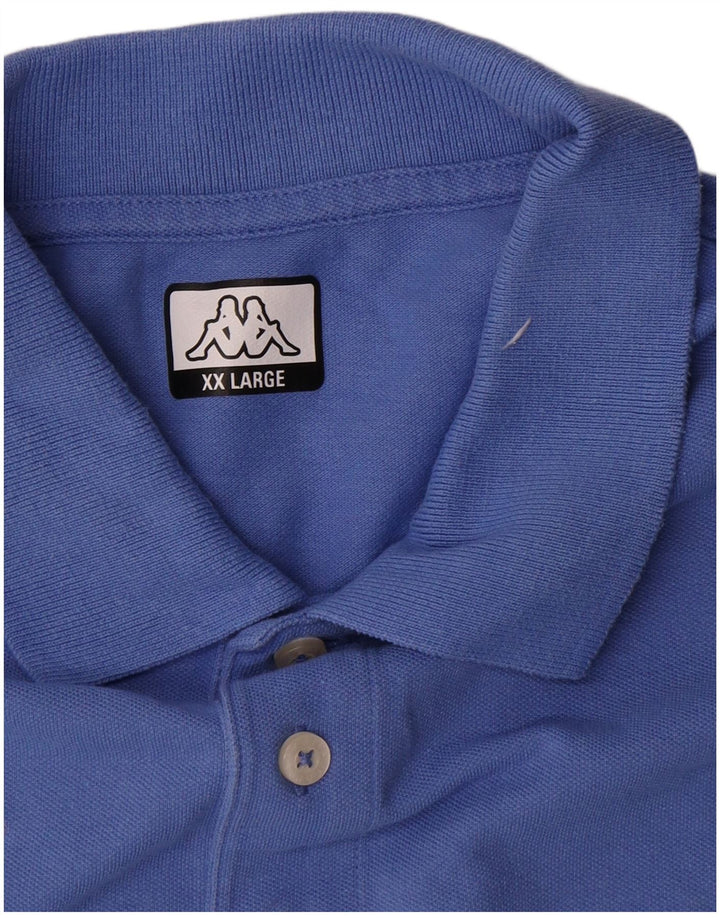 Męska koszulka polo Kappa 2XL, niebieska, bawełniana