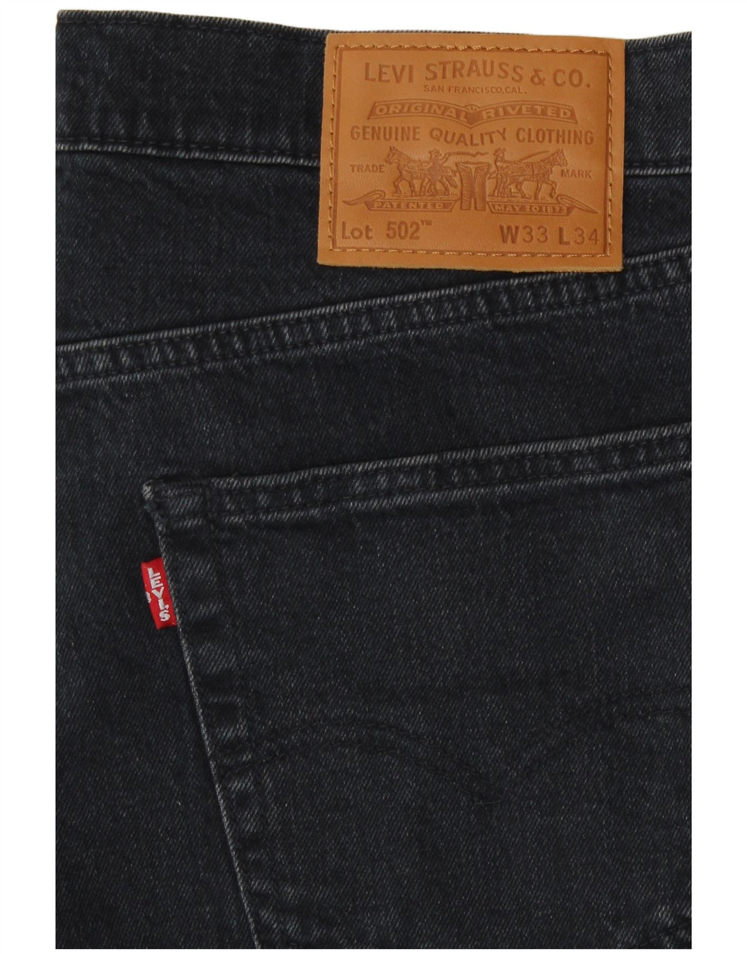 Męskie jeansy Levi's 502 Tapered W33 L31 Granatowa bawełna