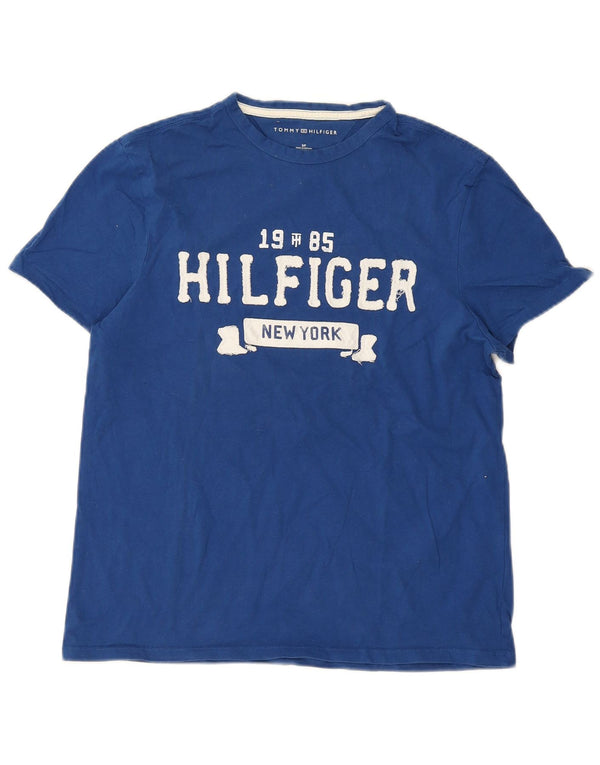 Damska koszulka oversize z grafiką Tommy Hilfiger Top UK 10 Small Blue
