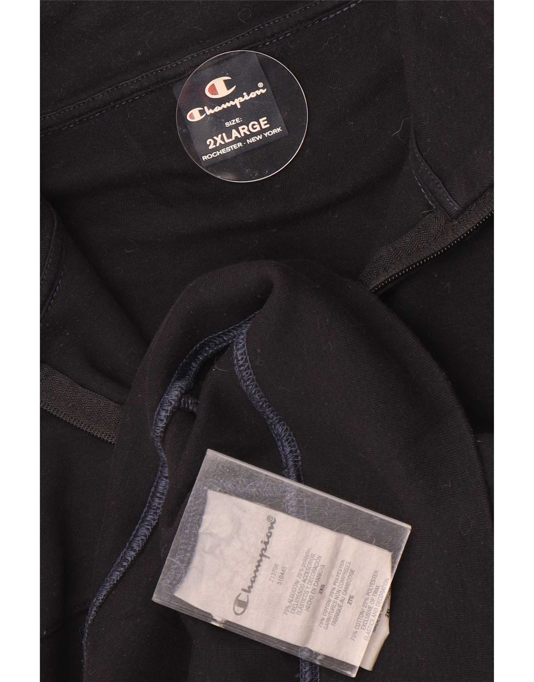 Kurtka męska dresowa Champion 2XL, czarna, bawełniana