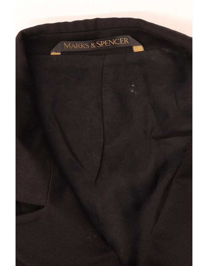 Marks & Spencer Damska marynarka dwurzędowa UK 16, duża czarna