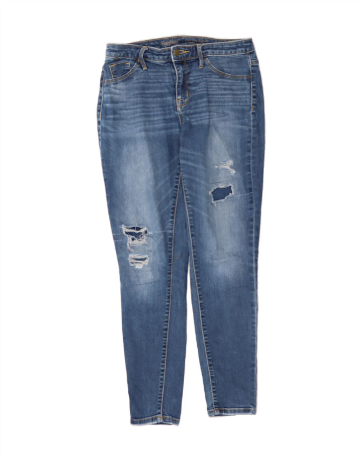 MOSSIMO Womens Distressed High Rise Jegging Jeans US 4 Small W27 L27 Blue Vintage Mossimo and Second-Hand Mossimo from Messina Hembry 