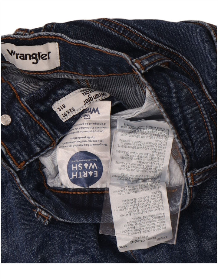 Wrangler Męskie Larston Slim Jeans W33 L32 Niebieskie bawełniane