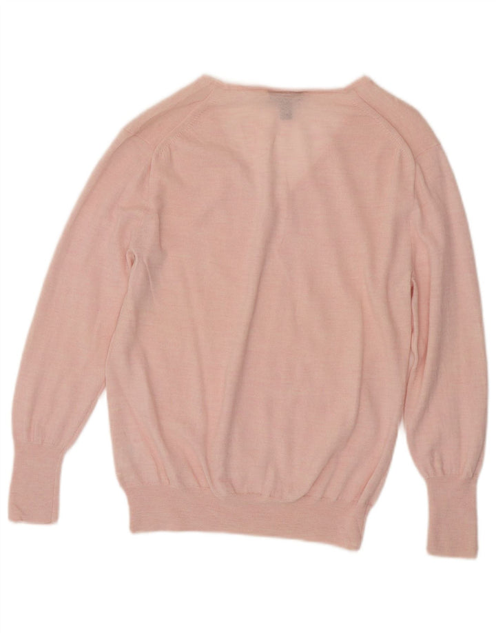 Sweter damski J. Crew z dekoltem w kształcie litery V, UK 14, duży, różowy