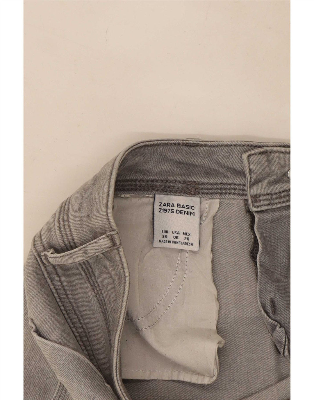 Dżinsy damskie Zara Cropped EU 38 Small W28 L24 Szare