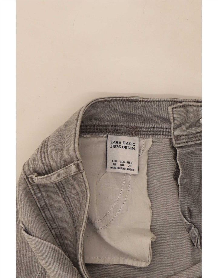 Dżinsy damskie Zara Cropped EU 38 Small W28 L24 Szare
