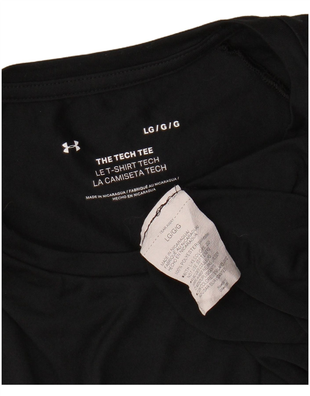 Under Armour Męski T-shirt Top Duży Czarny Poliester