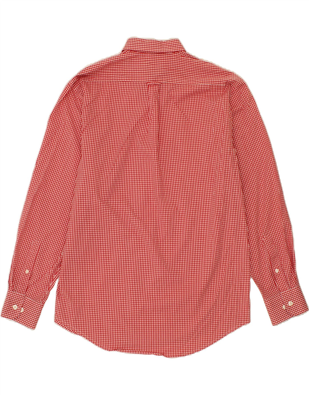 IZOD Mens Stretch Shirt Large Red Gingham Cotton Vintage Izod and Second-Hand Izod from Messina Hembry 