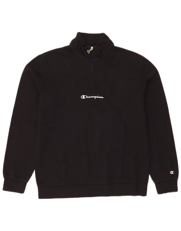 Bluza chłopięca Champion z zamkiem błyskawicznym, 15-16 lat, 2XL, czarna bawełna