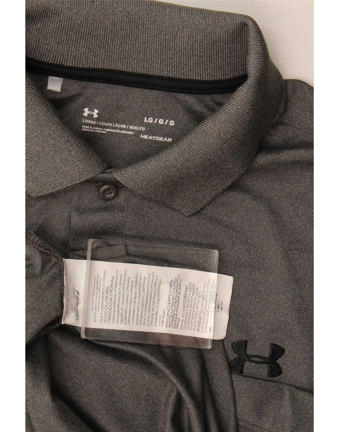 Męska koszulka polo Under Armour Heat Gear, duża, szara, z poliestru