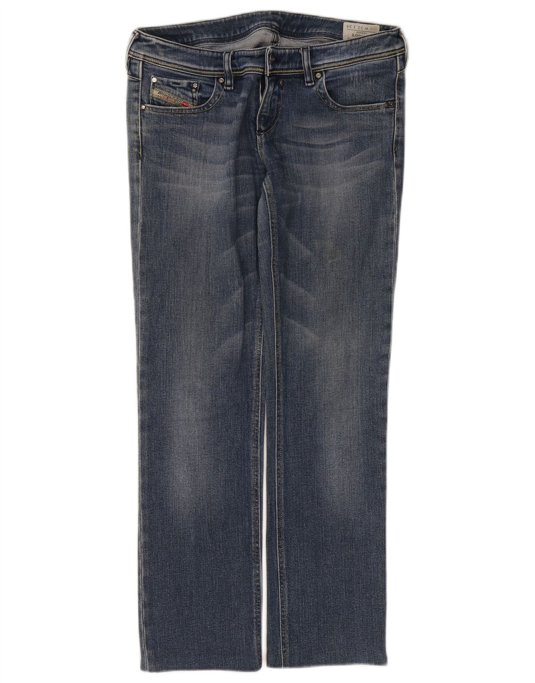 Damskie jeansy Diesel Lowky Straight W32 L28 Niebieskie bawełniane