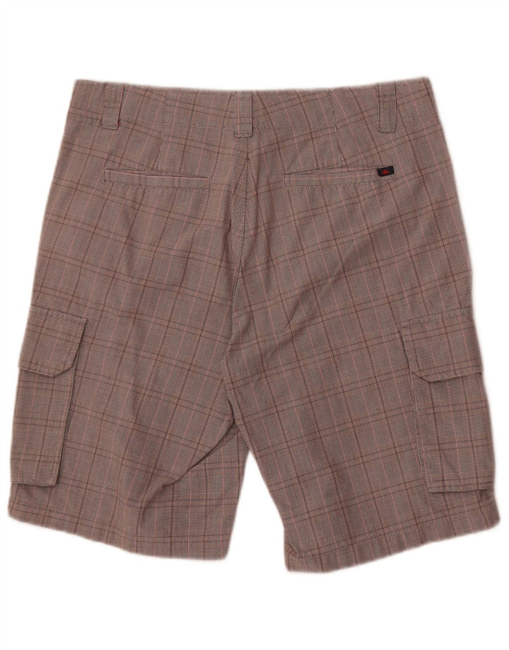 Męskie spodenki cargo Kappa Perfect Fit IT 46 Small W32 Szara bawełniana krata