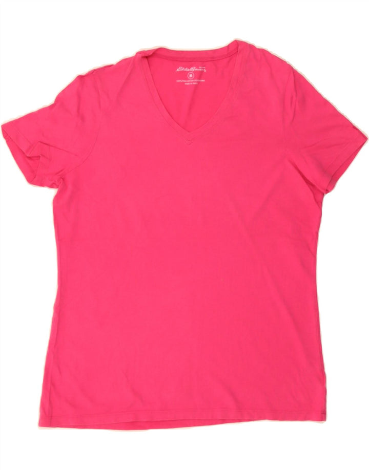 EDDIE BAUER Womens T-Shirt Top UK 14 Medium Pink Cotton Vintage Eddie Bauer and Second-Hand Eddie Bauer from Messina Hembry 
