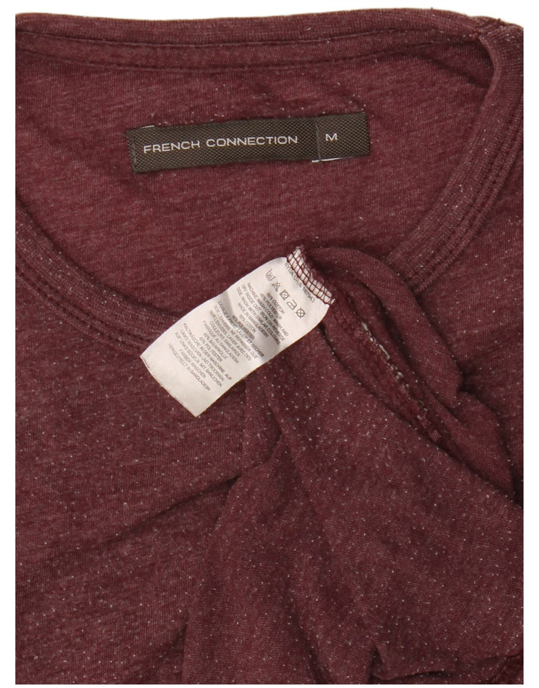 T-shirt męski FRENCH CONNECTION Top, średnia, bordowa bawełna