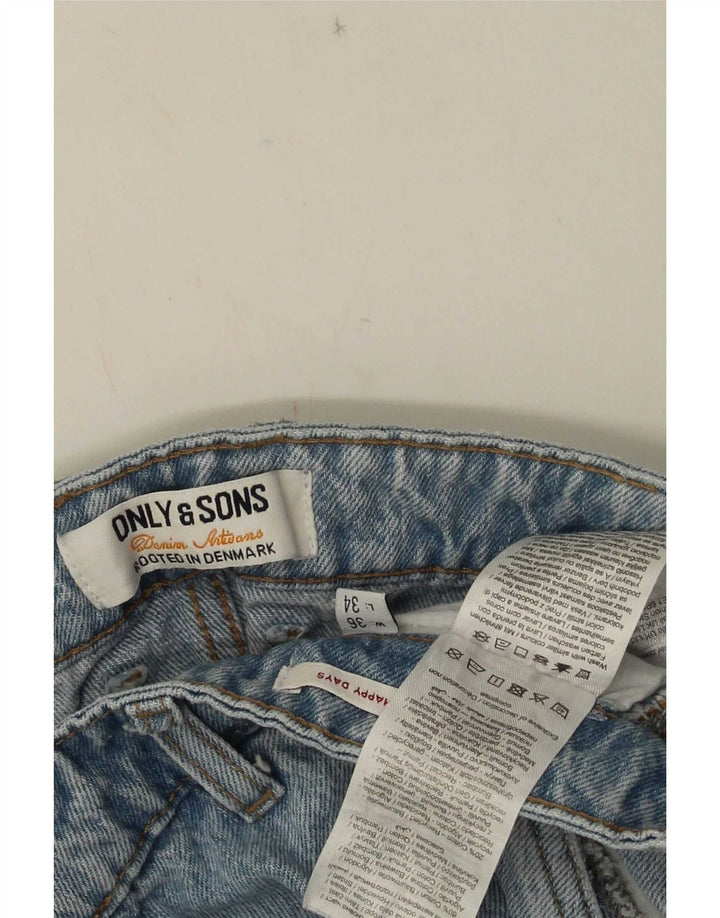 Męskie jeansy Cargo Straight W36 L34 Only & Sons, niebieskie, bawełniane