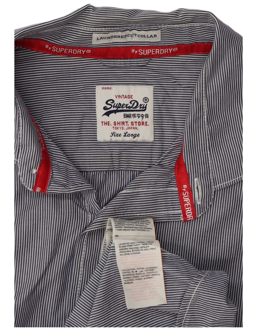 Chłopięca koszula z kołnierzykiem Superdry, rozmiar 15-16 lat, duża, granatowa