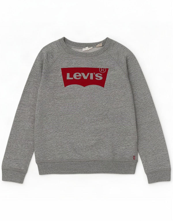 Damska bluza Levi's Graphic Oversize Jumper UK 6 XS Szara nakrapiana