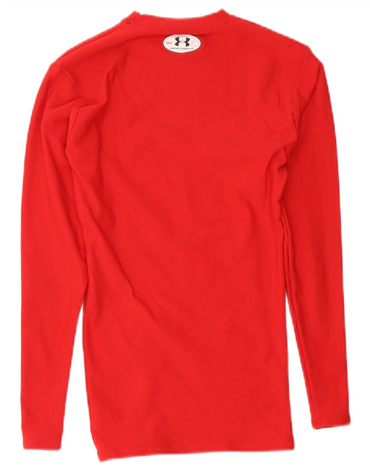 Męski top z długim rękawem Under Armour Cold Gear, mały, czerwony nylon