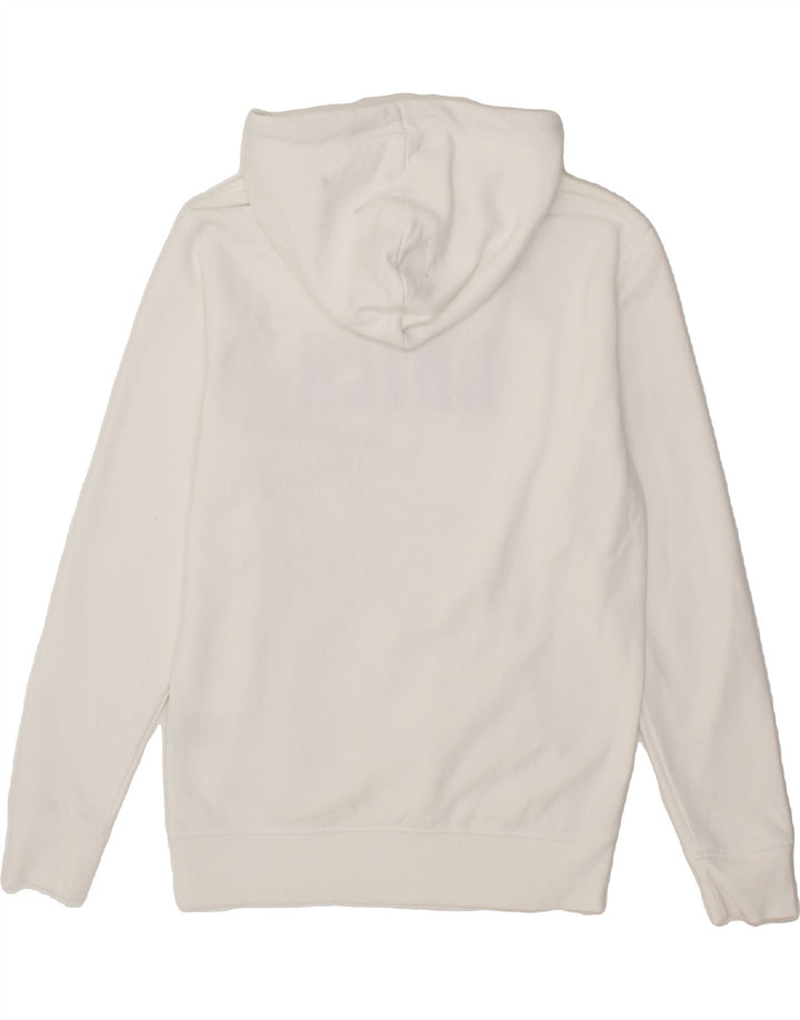 DATCH Mens Graphic Hoodie Jumper Large White Cotton Vintage Datch and Second-Hand Datch from Messina Hembry 