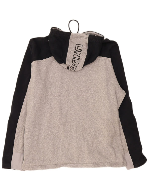 Męska bluza z kapturem Under Armour z grafiką XL, szara, bawełniana w bloki kolorów
