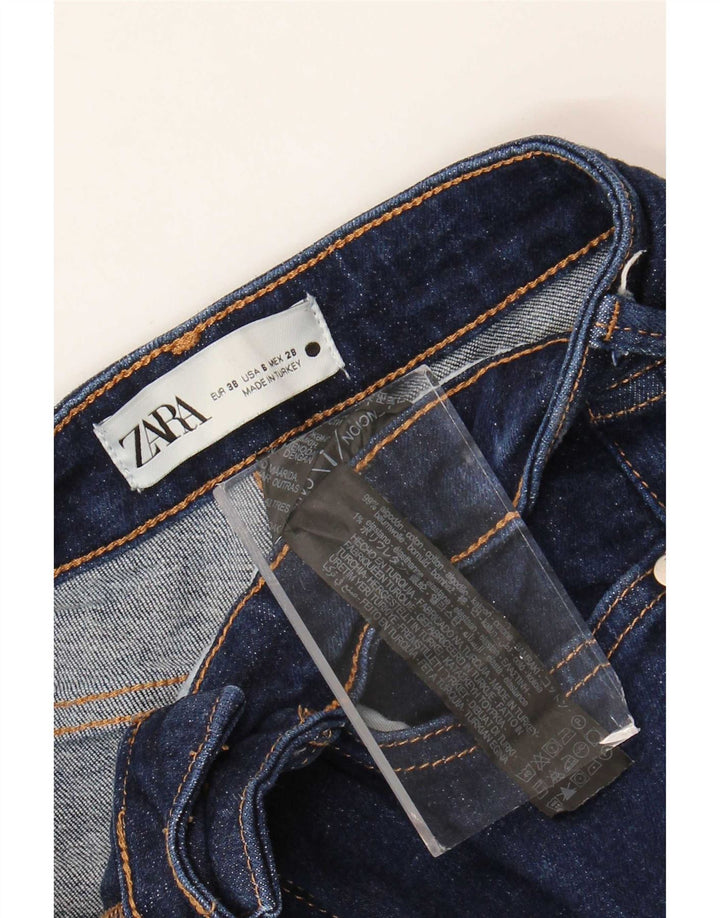 Damskie jeansy rozkloszowane Zara EU 38 Small W28 L33 Niebieskie bawełniane
