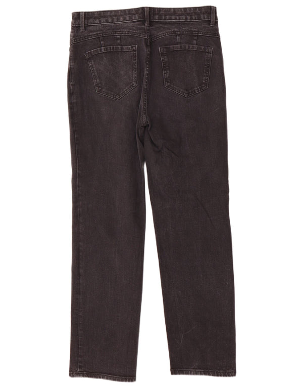 Marks & Spencer Damskie The Magic Straight Jeans UK 12 Medium W29 L28 Czarne