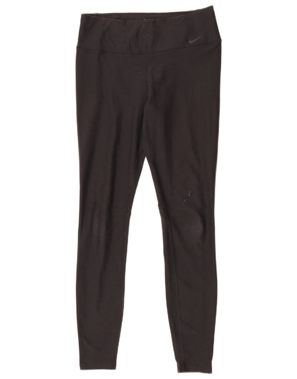 Damskie legginsy Nike Dri Fit UK 14, średni czarny poliester