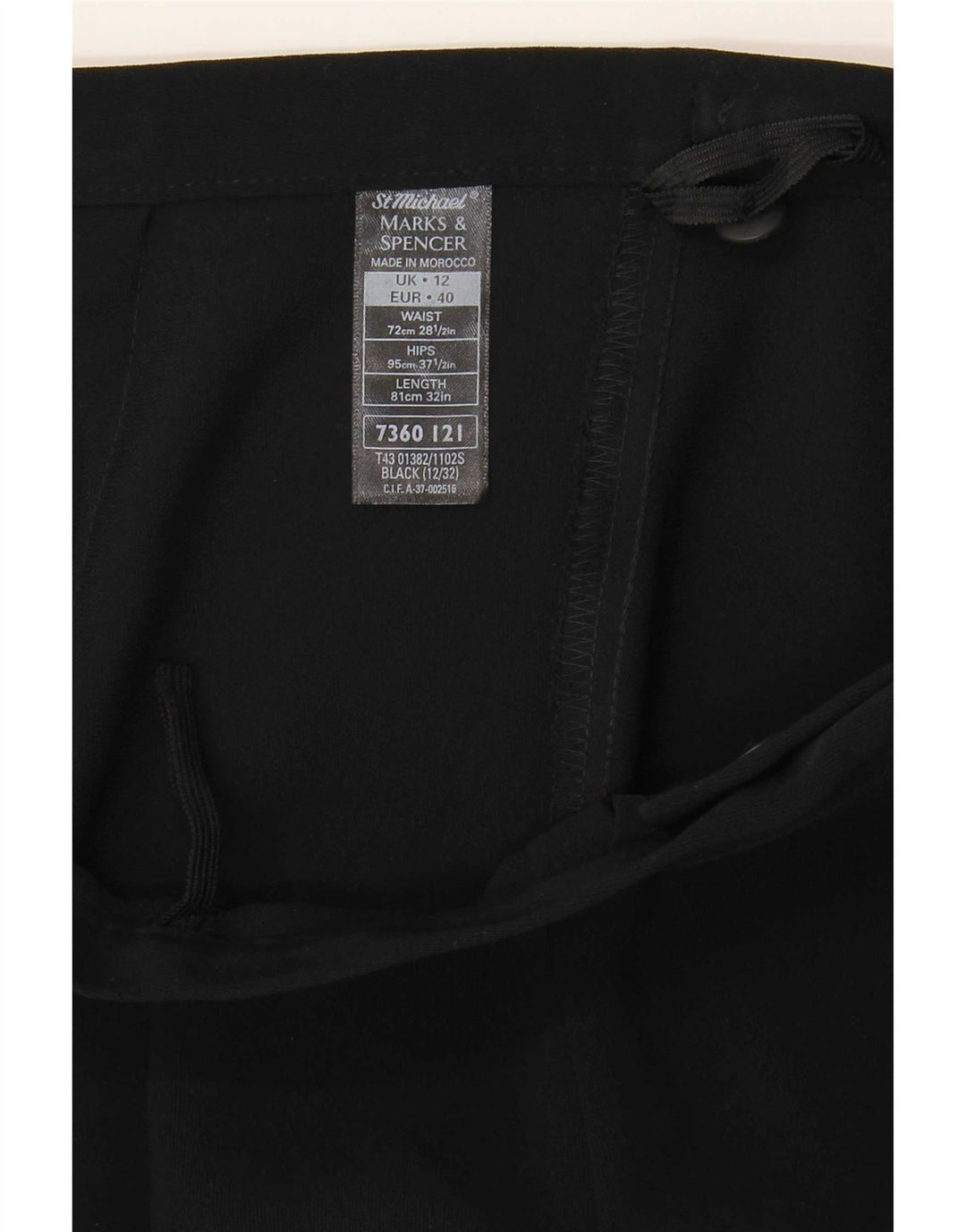 Marks & Spencer Damska spódnica kopertowa UK 12 Medium W28 Czarny poliester