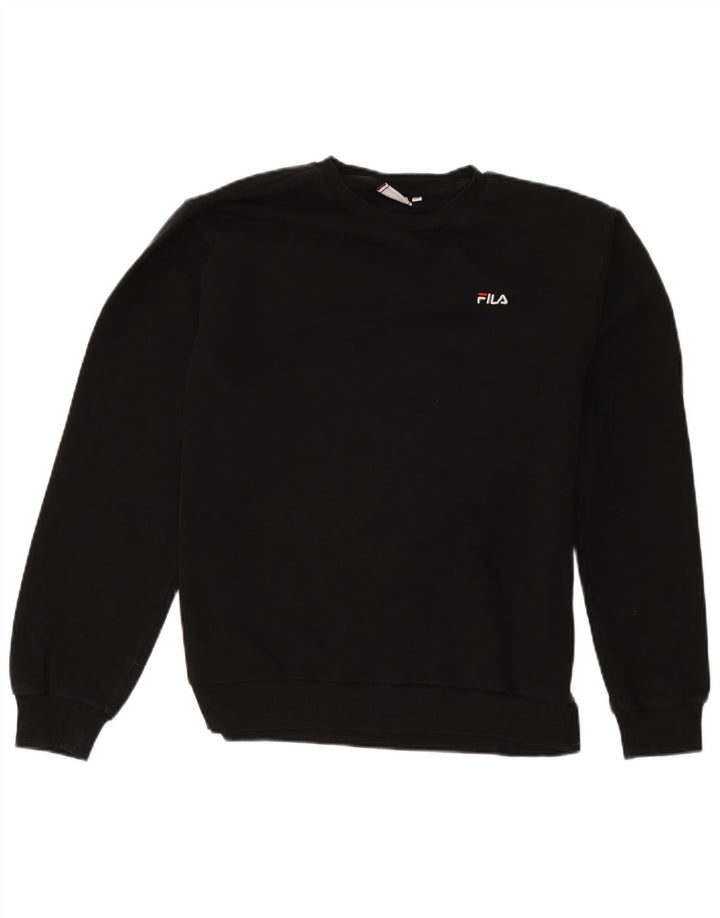 Bluza męska Fila Sweter Średni Czarny Bawełniany Sport