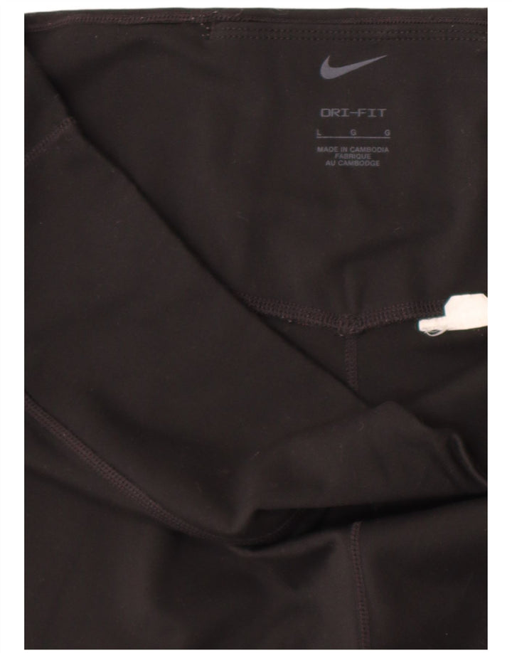 Damskie legginsy Nike Dri Fit UK 14, duże, czarne