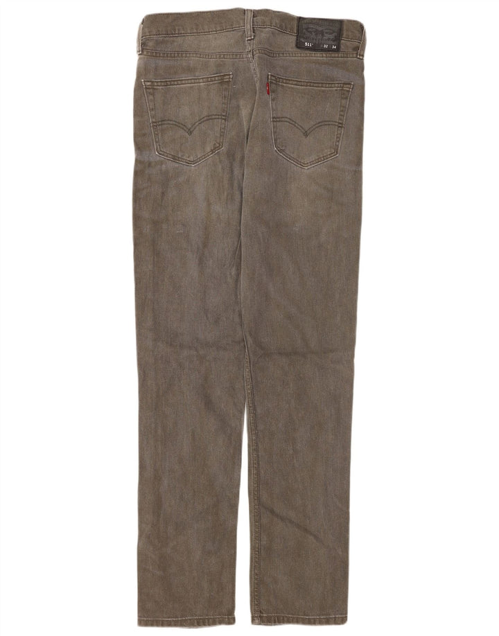 Męskie jeansy Levi's 511 Slim W32 L34 Szara bawełna