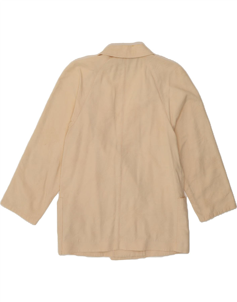 LOUIS FERAUD Womens Double Breasted Blazer Jacket UK 14 Medium Beige Vintage Louis Feraud and Second-Hand Louis Feraud from Messina Hembry 