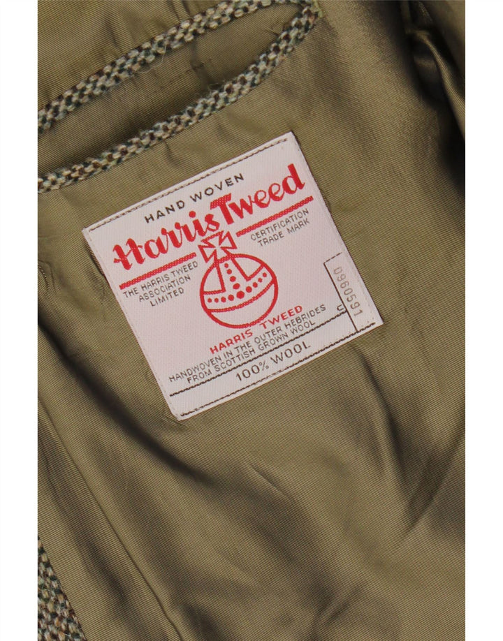 Męska marynarka zapinana na 2 guziki Harris Tweed UK 38 Średnia szara wełna
