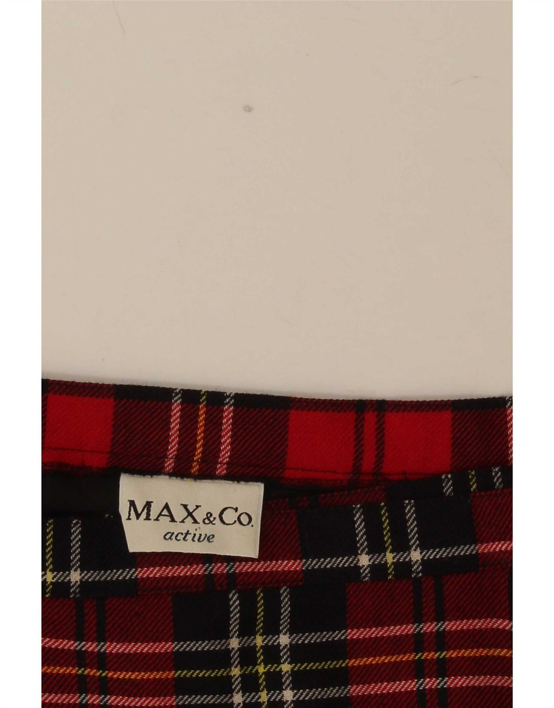 Damska spódnica mini kopertowa Max & Co. W28 w czerwoną kratę